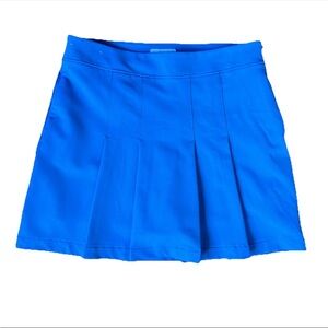 NWT Lady Hagen Off To The Races Pleated Skort Preppy Blue Size 4 Side Zip